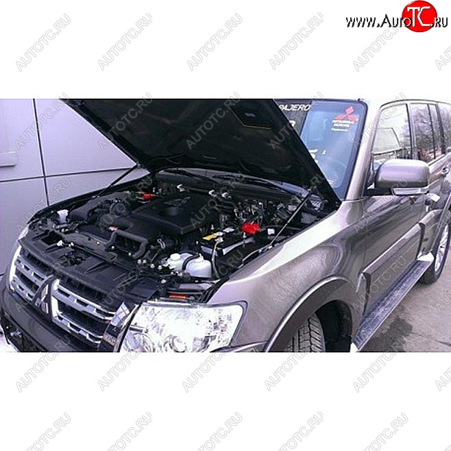 2 349 р. Упоры капота Russtal Mitsubishi Pajero 4 V80 3 дв. 1-ый рестайлинг (2011-2014)  с доставкой в г. Горно‑Алтайск