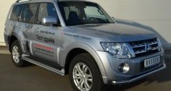 15 999 р. Одинарная защита переднего бампера диаметром 63 мм SLITKOFF  Mitsubishi Pajero ( 4 V90,  4 V80) (2011-2015) 1-ый рестайлинг, 3 дв. 1-ый рестайлинг  с доставкой в г. Горно‑Алтайск. Увеличить фотографию 4