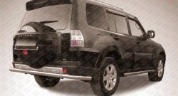 13 499 р. Защита заднего бампера из длинной трубы диаметром 76 мм Slitkoff  Mitsubishi Pajero  4 V90 (2006-2015) дорестайлинг, 1-ый рестайлинг (Нержавейка, Полированная)  с доставкой в г. Горно‑Алтайск. Увеличить фотографию 1