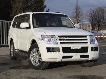 8 199 р. Решётка радиатора BROOMER Design Mitsubishi Pajero 4 V90 дорестайлинг (2006-2011) (Неокрашенная)  с доставкой в г. Горно‑Алтайск. Увеличить фотографию 4