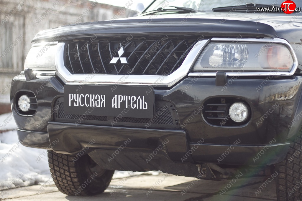 1 639 р. Защитная сетка решетки переднего бампера РА Mitsubishi Pajero Sport PA дорестайлинг (1996-2004)  с доставкой в г. Горно‑Алтайск