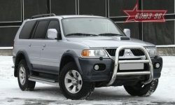 Защита переднего бампера Souz-96 (d76) Mitsubishi Pajero Sport PA дорестайлинг (1996-2004)