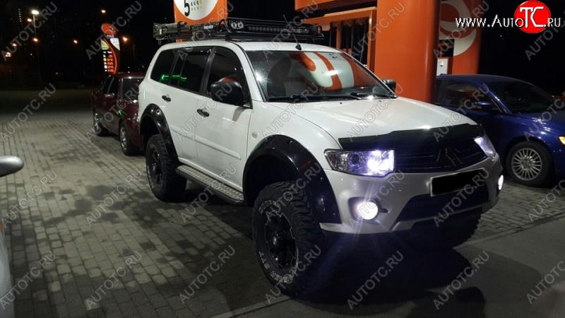 15 349 р. Накладки на колёсные арки BUSHWACKER Mitsubishi Pajero Sport PB дорестайлинг (2008-2013) (Неокрашенные)  с доставкой в г. Горно‑Алтайск