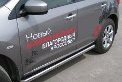 Защита порогов на Nissan Murano 2009 63 мм V1 Nissan Murano 2 Z51 рестайлинг (2010-2016)