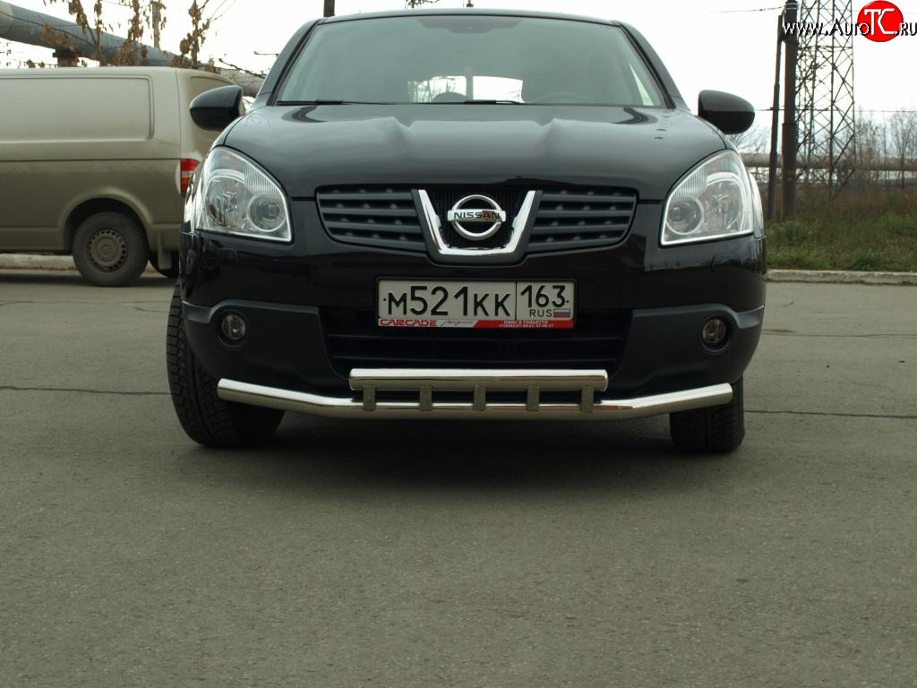 12 699 р. Защита переднего бампера 63,5 мм Nissan Qashqai 1 дорестайлинг (2007-2010)  с доставкой в г. Горно‑Алтайск