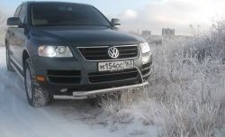 Двойная Защита переднего бампера Metall Design Volkswagen Touareg GP дорестайлинг (2002-2007)