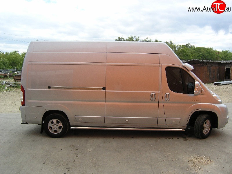 21 399 р. Защита порогов Russtal Fiat Ducato 250 (2006-2014) (Защита порогов с со скосами на торцах (вариант 1))  с доставкой в г. Горно‑Алтайск