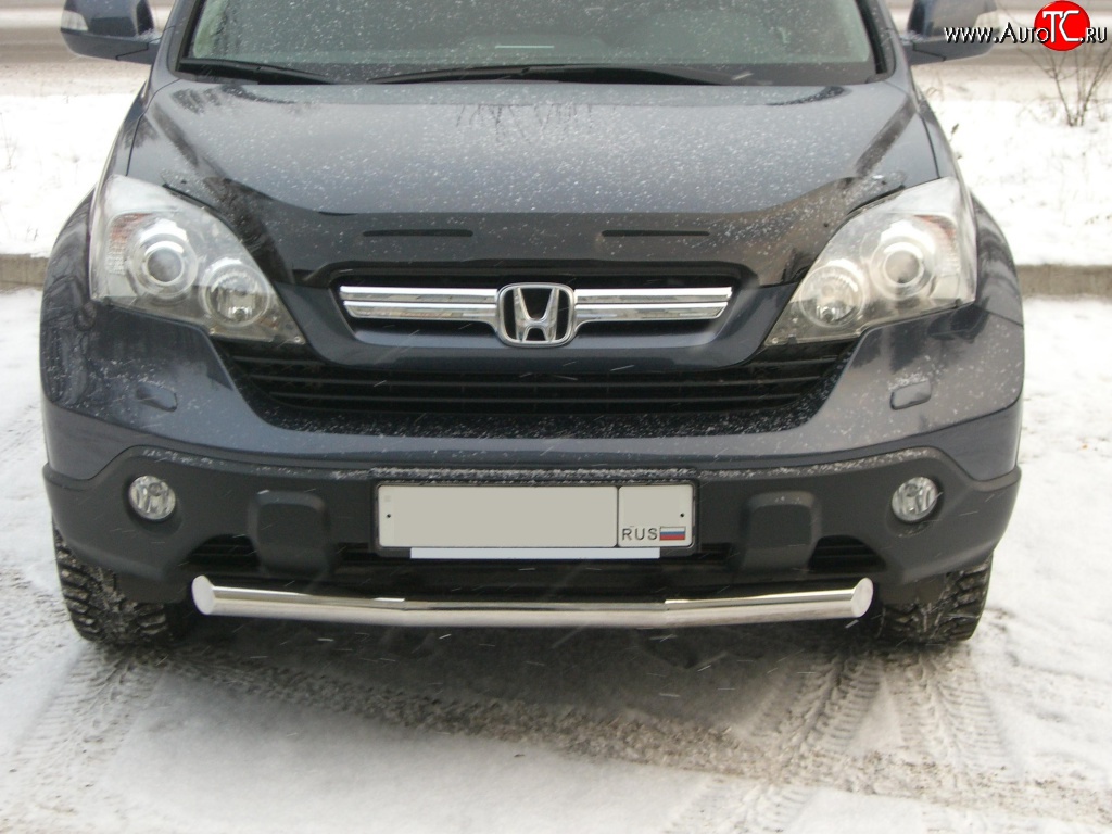 15 849 р. Одинарная защита переднего бампера SLITKOFF 70 мм  Honda CR-V  RE1,RE2,RE3,RE4,RE5,RE7 (2007-2010) дорестайлинг  с доставкой в г. Горно‑Алтайск