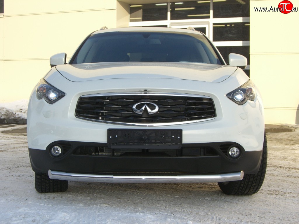 16 999 р. Одинарная защита переднего бампера SLITKOFF диаметром 63 мм  INFINITI FX35  S51 - FX50  S51  с доставкой в г. Горно‑Алтайск