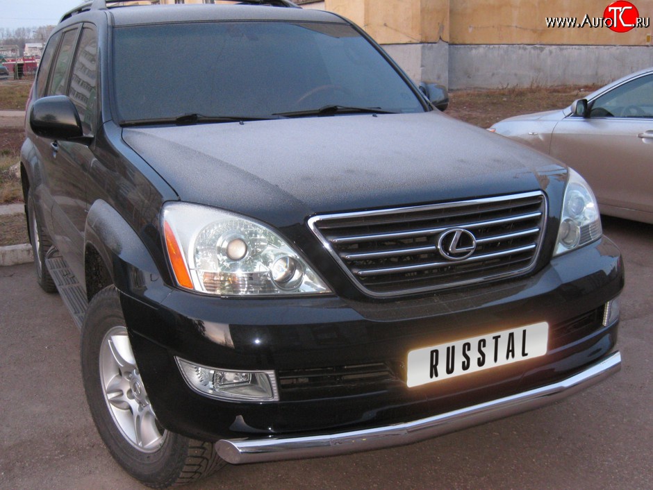 20 449 р. Одинарная защита переднего бампера SLITKOFF 76 мм Lexus GX470 J120 дорестайлинг (2002-2007)  с доставкой в г. Горно‑Алтайск