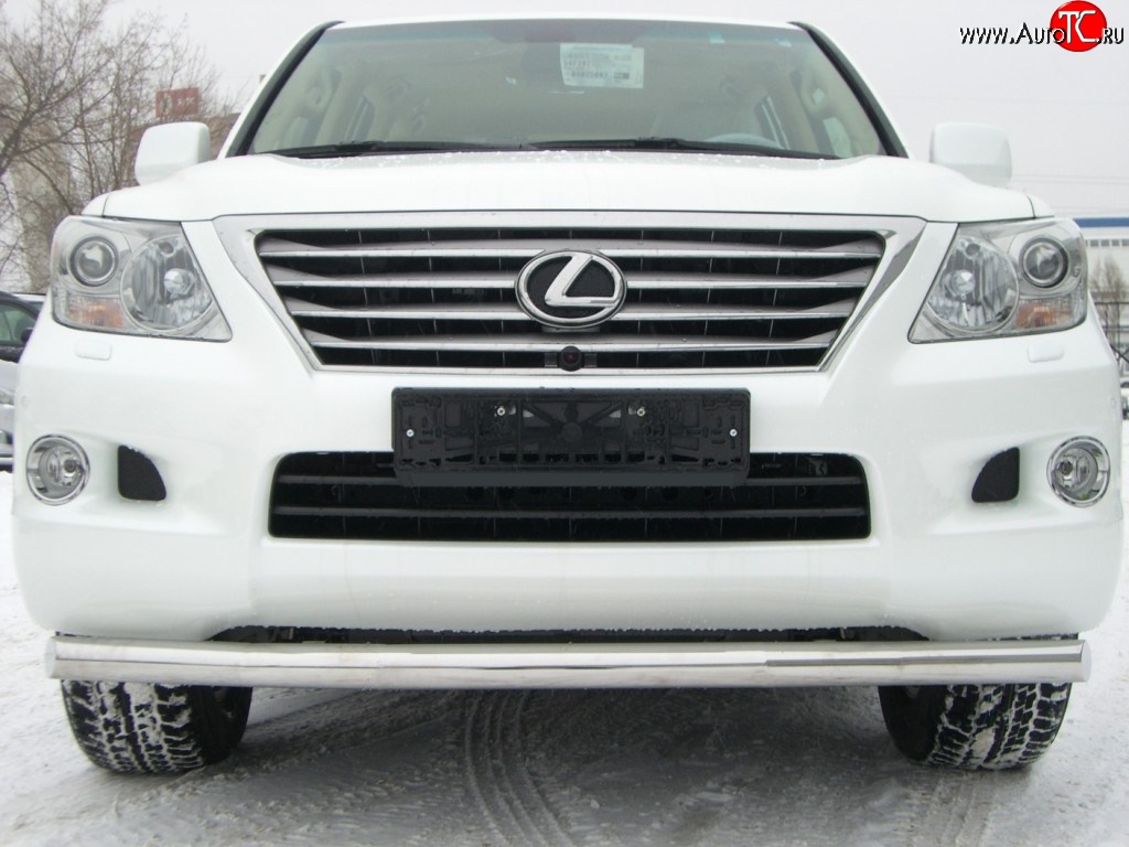 16 749 р. Одинарная защита переднего бампера SLITKOFF 70 мм  Lexus LX570  J200 (2007-2012) дорестайлинг  с доставкой в г. Горно‑Алтайск