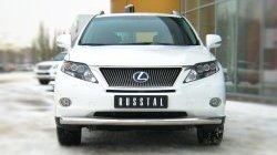 16 299 р. Одинарная защита переднего бампера SLITKOFF диаметром 76 мм Lexus RX450H AL10 дорестайлинг (2009-2012)  с доставкой в г. Горно‑Алтайск. Увеличить фотографию 2