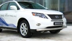 16 299 р. Одинарная защита переднего бампера SLITKOFF диаметром 76 мм Lexus RX450H AL10 дорестайлинг (2009-2012)  с доставкой в г. Горно‑Алтайск. Увеличить фотографию 3