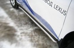 19 999 р. Защита порогов SLITKOFF из круглой трубы диаметром 63 мм Lexus RX350 AL10 дорестайлинг (2008-2012)  с доставкой в г. Горно‑Алтайск. Увеличить фотографию 2