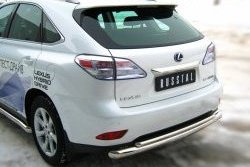 18 999 р. Защита заднего бампера (Ø76 и 42 мм, нержавейка) SLITKOFF Lexus RX350 AL10 дорестайлинг (2008-2012)  с доставкой в г. Горно‑Алтайск. Увеличить фотографию 3