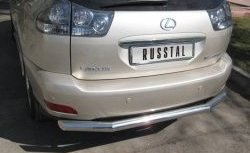 16 899 р. Защита заднего бампера (Ø63 мм, нержавейка) SLITKOFF Lexus RX300 XU30 дорестайлинг (2003-2006)  с доставкой в г. Горно‑Алтайск. Увеличить фотографию 2