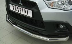 15 299 р. Одинарная защита переднего бампера SLITKOFF диаметром 63 мм  Mitsubishi ASX (2010-2012) дорестайлинг  с доставкой в г. Горно‑Алтайск. Увеличить фотографию 2