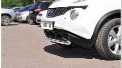 15 799 р. Одинарная защита переднего бампера SLITKOFF диаметром 63 мм Nissan Juke 1 YF15 дорестайлинг (2010-2014)  с доставкой в г. Горно‑Алтайск. Увеличить фотографию 5