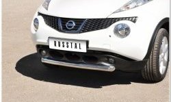 15 799 р. Одинарная защита переднего бампера SLITKOFF диаметром 63 мм Nissan Juke 1 YF15 дорестайлинг (2010-2014)  с доставкой в г. Горно‑Алтайск. Увеличить фотографию 8