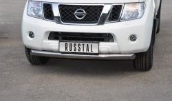 19 999 р. Одинарная защита переднего бампера SLITKOFF диаметром 76 мм (2010 г.в.) Nissan Pathfinder R51 дорестайлинг (2004-2007)  с доставкой в г. Горно‑Алтайск. Увеличить фотографию 2