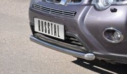 9 699 р. Одинарная защита переднего бампера Russtal диаметром 63 мм Nissan X-trail 2 T31 рестайлинг (2010-2015)  с доставкой в г. Горно‑Алтайск. Увеличить фотографию 2