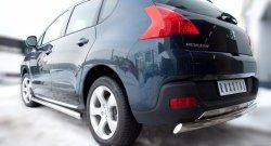 14 849 р. Защита порогов Russtal из круглой трубы диаметром 63 мм Peugeot 3008 рестайлинг (2013-2017) (Защита порогов с со скосами на торцах (вариант 1))  с доставкой в г. Горно‑Алтайск. Увеличить фотографию 7