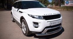 21 649 р. Защита переднего бампера (2 трубыØ76 и 42 мм, нержавейка) SLITKOFF Land Rover Range Rover Evoque 1 L538 дорестайлинг 5 дв. (2011-2015)  с доставкой в г. Горно‑Алтайск. Увеличить фотографию 2