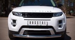 Одинарная защита переднего бампера SLITKOFF диаметром 76 мм (Dynamic) Land Rover Range Rover Evoque 1 L538 дорестайлинг 5 дв. (2011-2015)