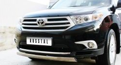 11 599 р. Защита переднего бампера (Ø75х42 мм, нержавейка) Russtal Toyota Highlander XU40 рестайлинг (2010-2013)  с доставкой в г. Горно‑Алтайск. Увеличить фотографию 6