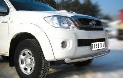 15 249 р. Одинарная защита переднего бампера SLITKOFF диаметром 63 мм  Toyota Hilux  AN10,AN20 (2008-2011) 1-ый рестайлинг  с доставкой в г. Горно‑Алтайск. Увеличить фотографию 2