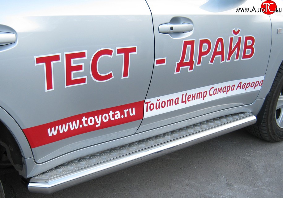 36 999 р. Широкая защита порогов SLITKOFF Toyota Land Cruiser 200 дорестайлинг (2007-2012)  с доставкой в г. Горно‑Алтайск