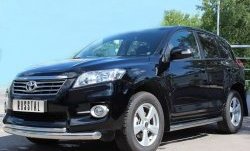 17 549 р. Защита переднего бампера (2 трубыØ76 и 42 мм, нержавейка) SLITKOFF  Toyota RAV4  XA30 (2010-2013) 5 дв. удлиненный 2-ой рестайлинг  с доставкой в г. Горно‑Алтайск. Увеличить фотографию 3