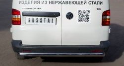 17 499 р. Защита заднего бампера (Ø63 мм, нержавейка) SLITKOFF Volkswagen Transporter T5 дорестайлинг (2003-2009)  с доставкой в г. Горно‑Алтайск. Увеличить фотографию 4