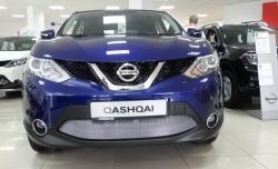 Сетка на бампер Russtal (хром) Nissan Qashqai 2 J11 рестайлинг (2017-2022)