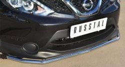 11 899 р. Одинарная защита переднего бампера диаметром 42 мм SLITKOFF Nissan Qashqai 2 J11 дорестайлинг (2013-2019)  с доставкой в г. Горно‑Алтайск. Увеличить фотографию 2