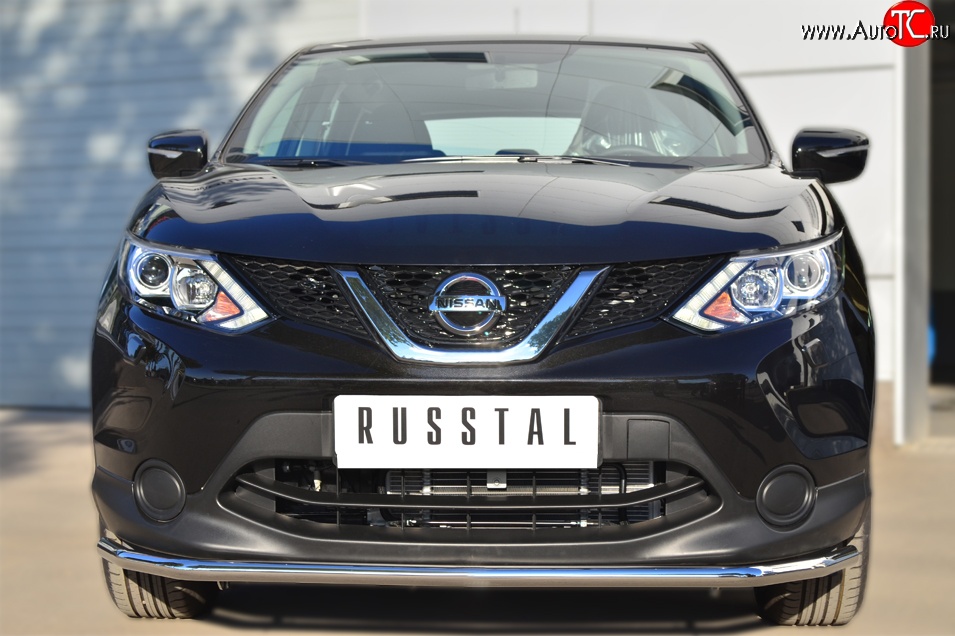 11 899 р. Одинарная защита переднего бампера диаметром 42 мм SLITKOFF Nissan Qashqai 2 J11 дорестайлинг (2013-2019)  с доставкой в г. Горно‑Алтайск