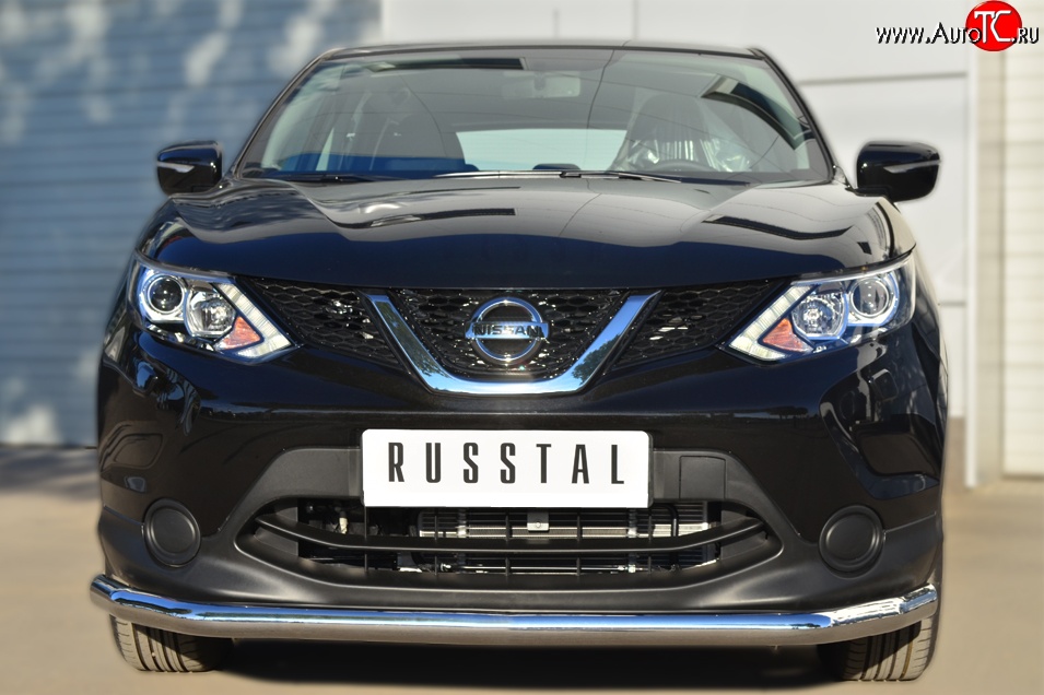 15 999 р. Одинарная защита переднего бампера диаметром 63 мм SLITKOFF Nissan Qashqai 2 J11 дорестайлинг (2013-2019)  с доставкой в г. Горно‑Алтайск