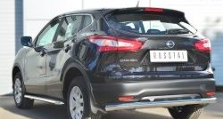 24 649 р. Широкая защита порогов SLITKOFF  Nissan Qashqai  2 (2013-2019) J11 дорестайлинг  с доставкой в г. Горно‑Алтайск. Увеличить фотографию 3