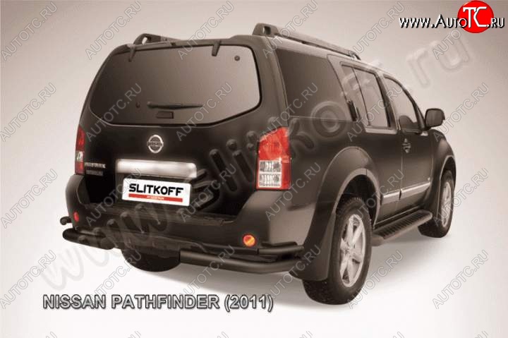 9 999 р. Уголки d76+d42 двойные Nissan Pathfinder R51 рестайлинг (2009-2014) (Цвет: серебристый)  с доставкой в г. Горно‑Алтайск