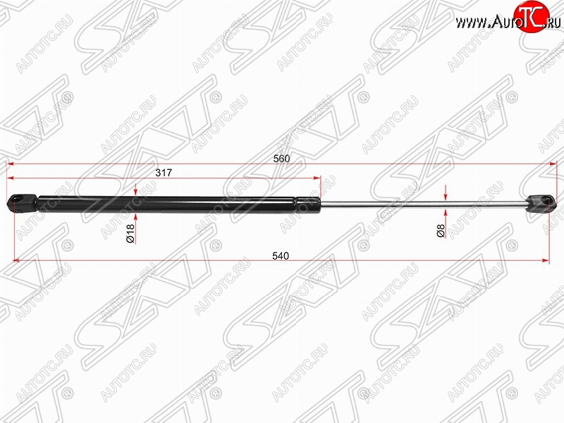 729 р. Газовый упор крышки багажника SAT  Nissan Almera  N16 - Sunny  B15  с доставкой в г. Горно‑Алтайск