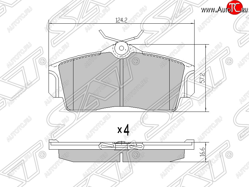 1 269 р. Колодки тормозные SAT (передние) Nissan Bluebird Sylphy седан G10 дорестайлинг (2000-2003)  с доставкой в г. Горно‑Алтайск