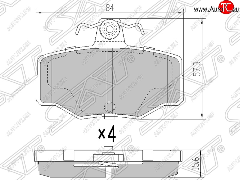 849 р. Колодки тормозные SAT (задние)  Nissan Almera  N16 - Primera ( седан,  2 седан,  2 универсал)  с доставкой в г. Горно‑Алтайск