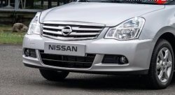 Передний бампер с правой заглушкой под крюк Стандартный Nissan Almera G15 седан (2012-2019)  (Окрашенный)