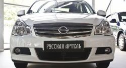 2 089 р. Защитная сетка решетки переднего бампера РА Nissan Almera G15 седан (2012-2019)  с доставкой в г. Горно‑Алтайск. Увеличить фотографию 2