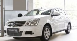 2 089 р. Защитная сетка решетки переднего бампера РА Nissan Almera G15 седан (2012-2019)  с доставкой в г. Горно‑Алтайск. Увеличить фотографию 3