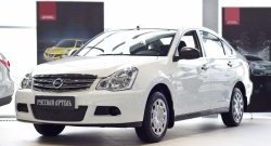 999 р. Зимняя заглушка решетки переднего бампера РА Nissan Almera G15 седан (2012-2019)  с доставкой в г. Горно‑Алтайск. Увеличить фотографию 3