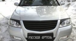 999 р. Реснички на фары RA Nissan Almera Classic седан B10 (2006-2013) (Неокрашенные)  с доставкой в г. Горно‑Алтайск. Увеличить фотографию 5