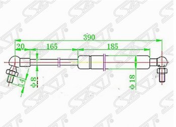 759 р. Газовый упор капота SAT Nissan Cefiro A32 (1994-1998)  с доставкой в г. Горно‑Алтайск. Увеличить фотографию 1