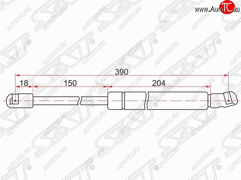 619 р. Газовый упор капота SAT  Nissan Cefiro  A33 - Maxima  A33  с доставкой в г. Горно‑Алтайск