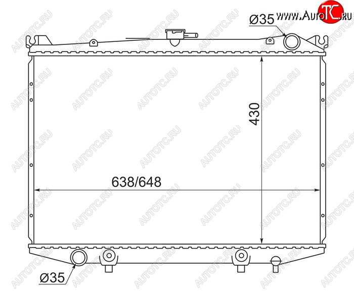 10 299 р. Радиатор двигателя (пластинчатый, DIESEL, МКПП/АКПП) SAT Nissan Terrano WD21 дорестайлинг (1985-1995)  с доставкой в г. Горно‑Алтайск